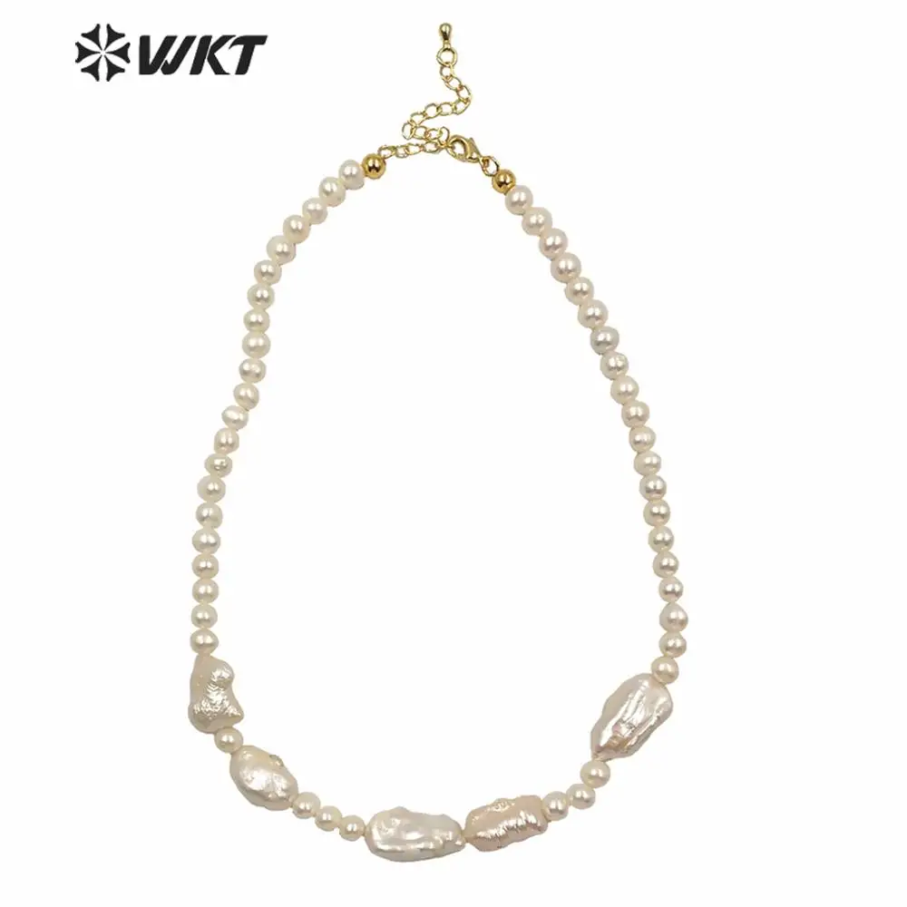 WT-JN123 WKT Gorgeous natural freshwater pearl choker necklace for mon birthday gift elegant precious wedding | Украшения и