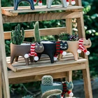 Керамический садовый цветочный горшок с изображением милого кота, 15*9 см