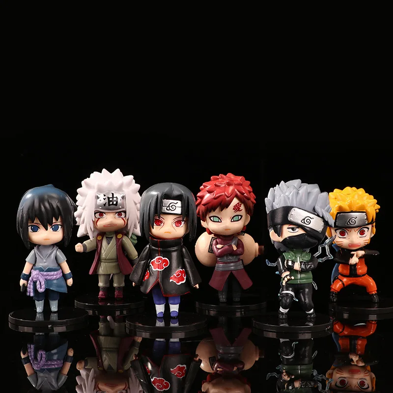 

10cm Anime Naruto Action Figure Toys Uzumaki Kakashi Itachi Gaara Collectible Modle Cartoon Statue Doll Birthday Gift Kids Toys