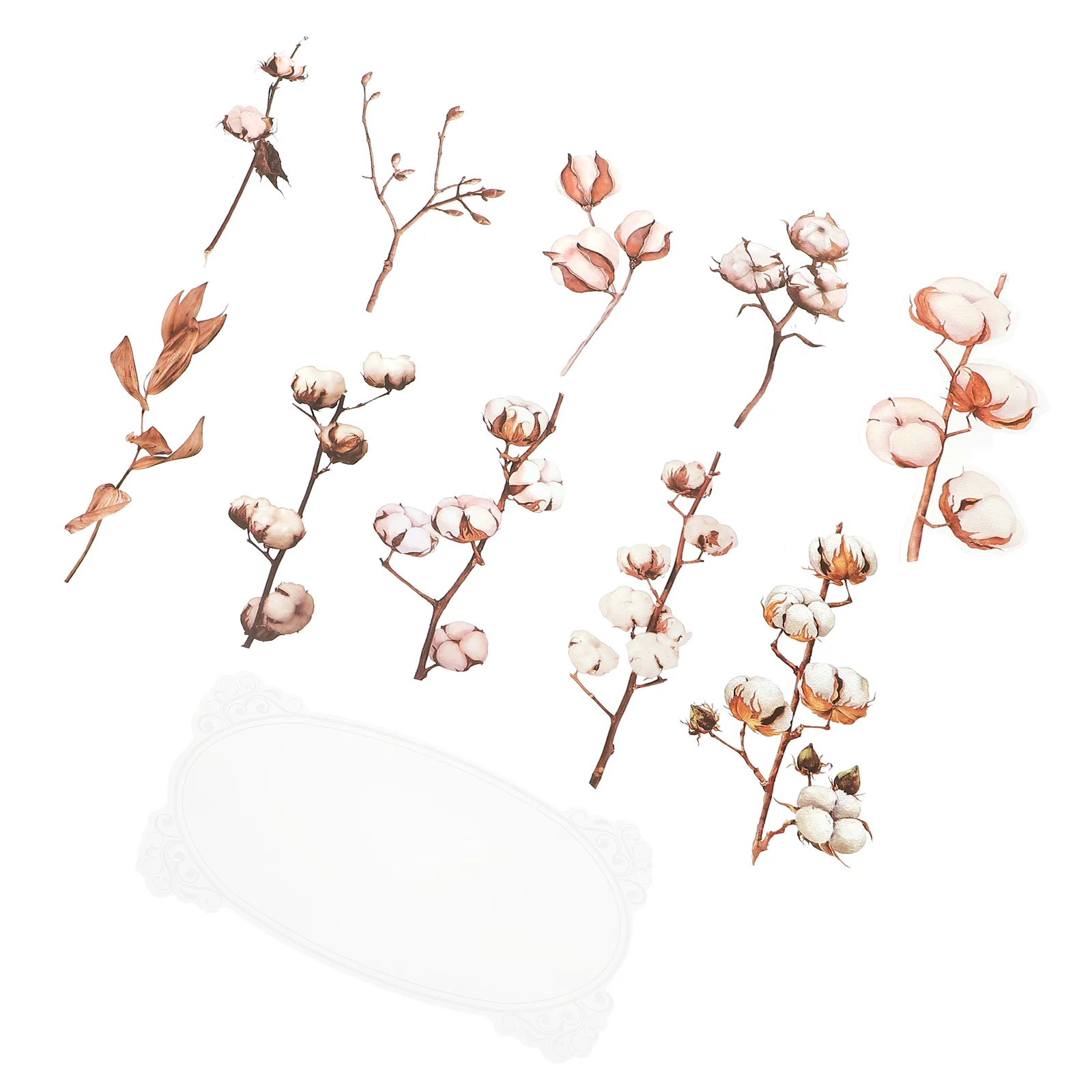 

5 Bags of DIY Material Stickers Self Adhesive Stickers Beautiful Themed Stickers