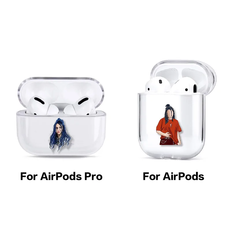 

Pop Star Celebrity Earphone Case For Apple iPhone Charging Box For AirPods Pro Hard Transparent Protective Cover Skin