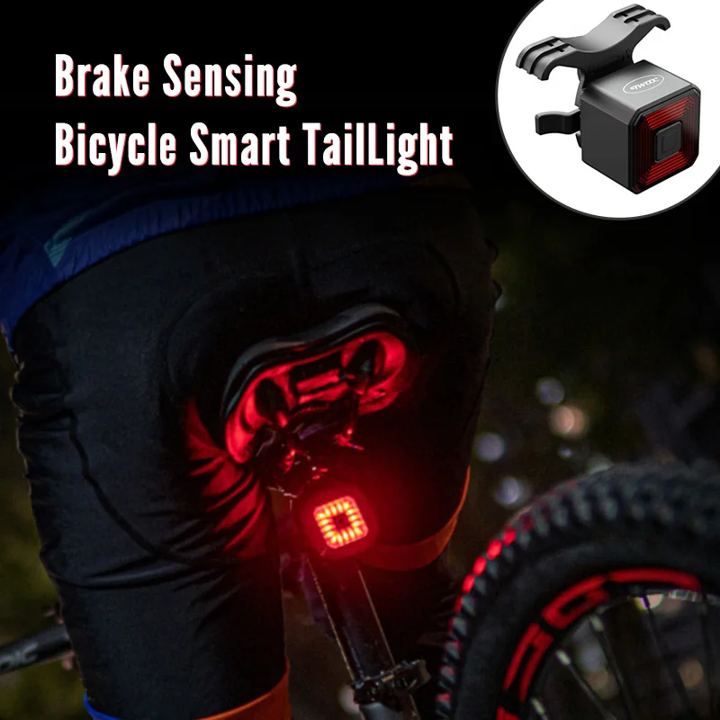 

Smart Bike Rear Taillight USB Bicycle Brake Induction Stop Brake Sensing Light Waterproof LED Cycling Light Bike Accessories