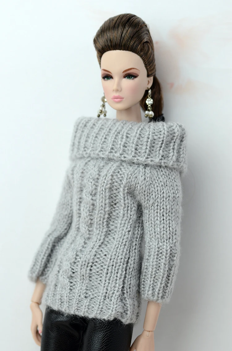 only doll clothes P Костюм для Барби, кукла pullip, аксессуары, принцесса, повседневный костюм, топ, пальто для куклы Барби, одежда, свитер, белый, черный, желтый 1/6 - Цвет: only doll clothes P