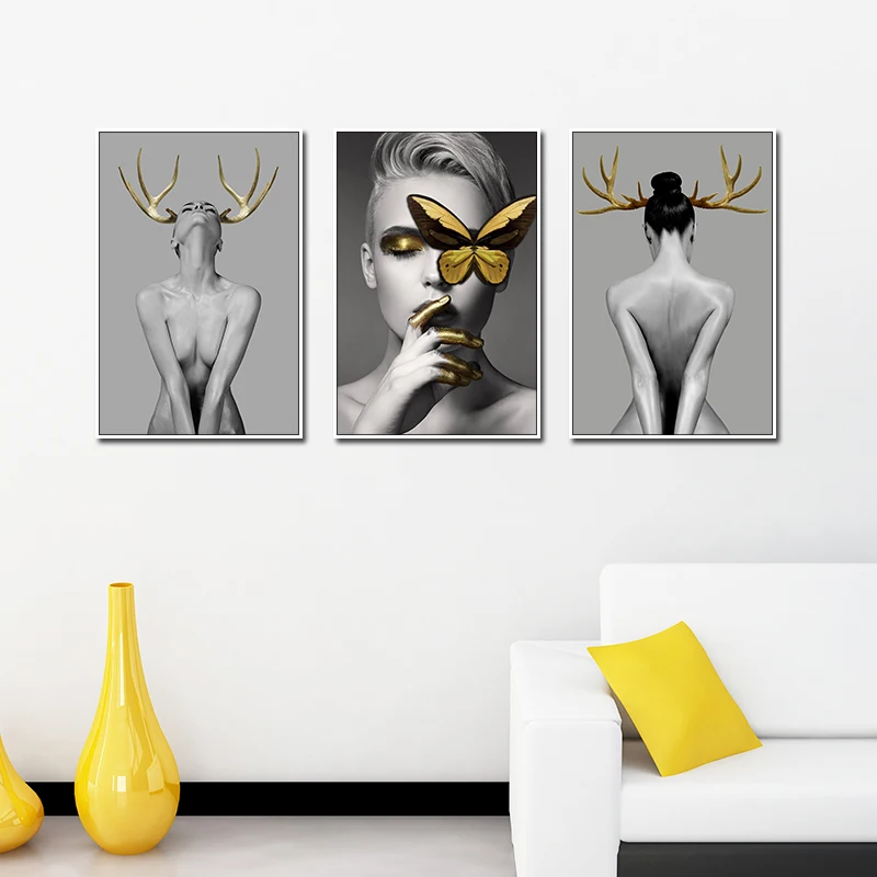 Картина на холсте с изображением оленей