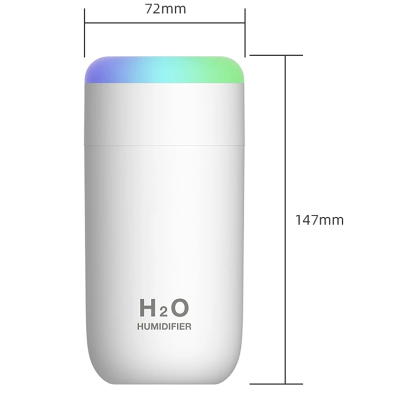 

HOT-350Ml Large Capacity Air Humidifier USB Rechargeable Wireless Ultrasonic Aroma Water Mist Diffuser Light