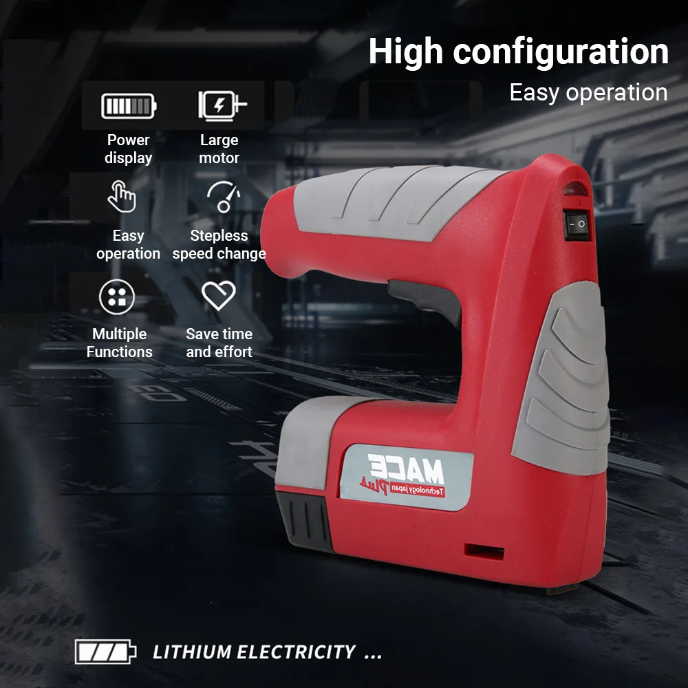 

MT-SG4.2VKIT Rechargeable Lithium Battery Cordless Electric Nail Portable Carpenter's Nail Gun Woodworking Tools
