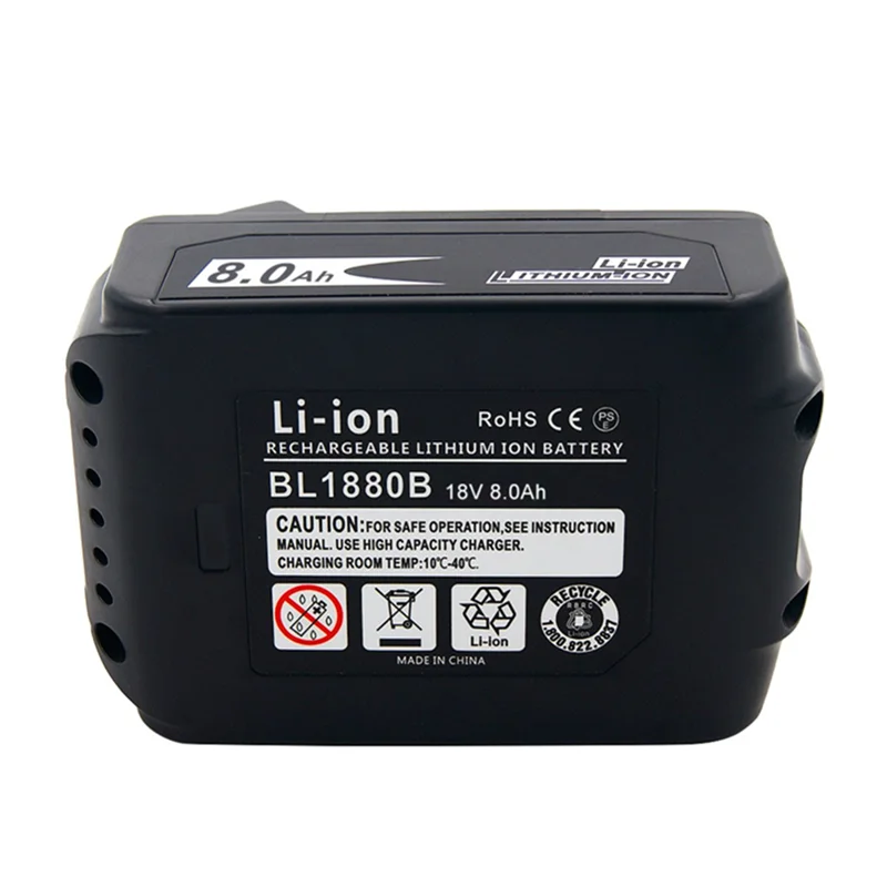 18V Makita 8000mAh Lithium ion Rechargeable Battery 18v drill Replacement Batteries BL1860 BL1830 BL1850 With DC18RC 3A Charger |