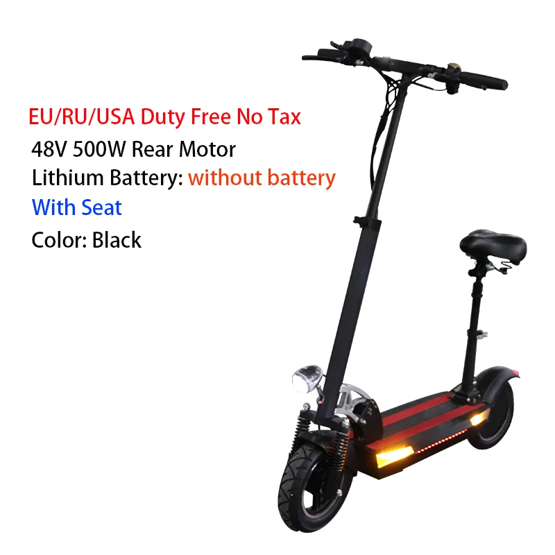 500wNobatteryseatB 500W 48V 26AH 10-дюймовый электрический скутер на дальние расстояния 100 км мощный Электрический скейтборд ЖК-дисплей Дисплей CE Patinete трамвай Adulto - Цвет: 500wNobatteryseatB