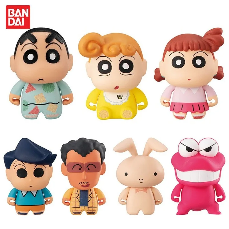 7 шт./компл. 4 см ПВХ игрушечные фигурки BANDAI Crayon Shinchan милые Shin Chan модели мультяшных