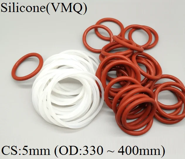 1 шт. уплотнительное кольцо уплотнительная прокладка CS 5 мм толщина OD 330 ~ 400 VMQ