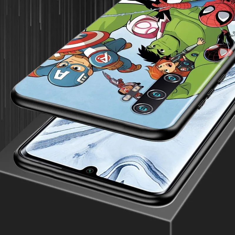 Силиконовый чехол с героями мультфильмов Marvel для Xiaomi Mi Note 11 11i 10i 10T 10 9 9T SE 8 Lite Pro Ultra
