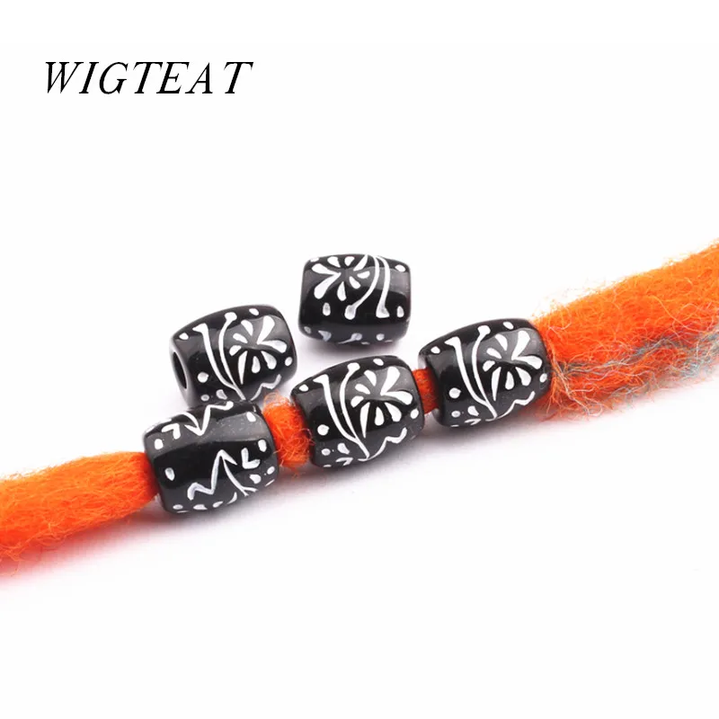 10 шт. заколка для волос с черным дредом 4 мм/6 мм|Звенья кольца и трубки| |