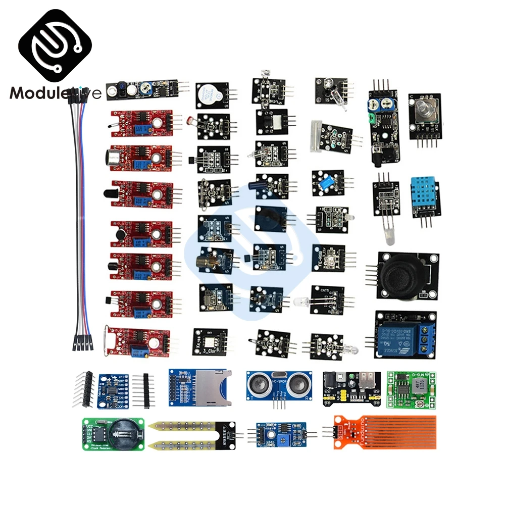 45 в 1 s модуль датчика стартовый набор для Arduino UNO R3 Mega2560 Nano лучше чем 37 датчиков Diy