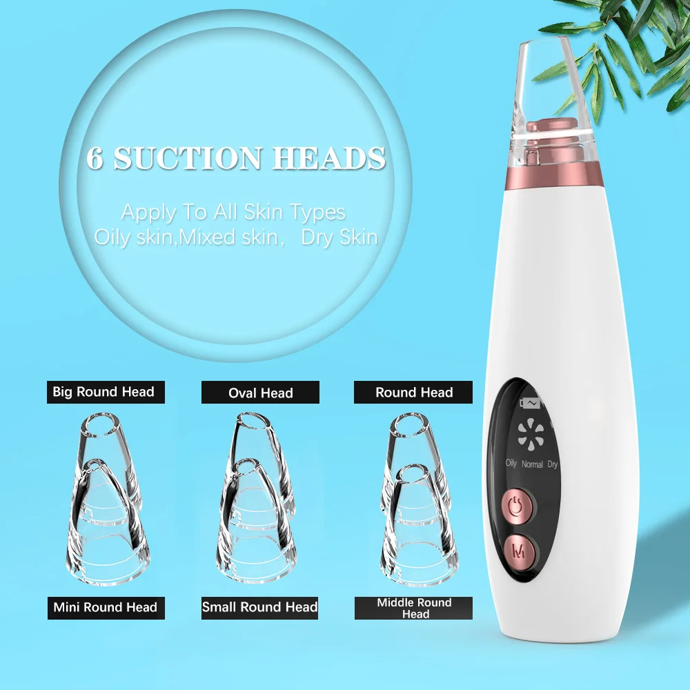 

Blackhead Device 2021 New Face Cleaning Ultrasonic Vibration Pore Cleaner Electric Blackhead Suction Remover Beatuy Care