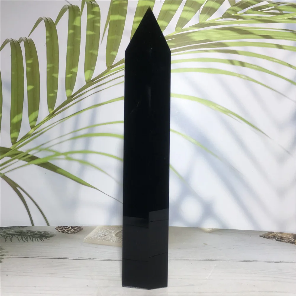 

Tower Natural Gold Obsidian Quartz Crystal Collection Gift Home Furnishing Articles Reiki Healing Point Wand
