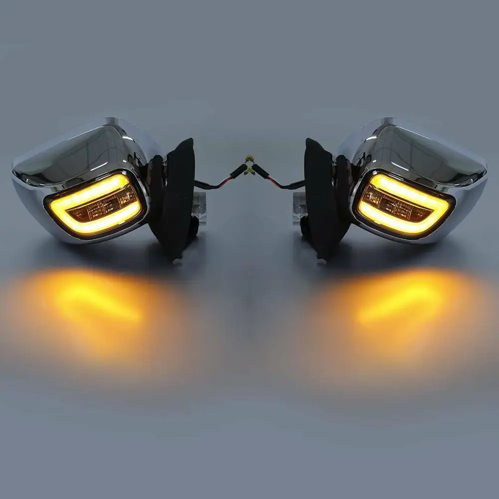 Мотоциклетные зеркала заднего вида + оранжевые/прозрачные светодиодные сигналы