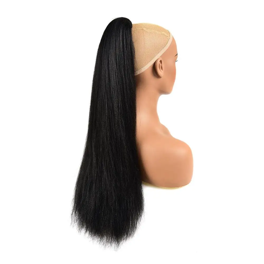 Синтетические прямые накладные волосы с завязками на клипсах для женщин