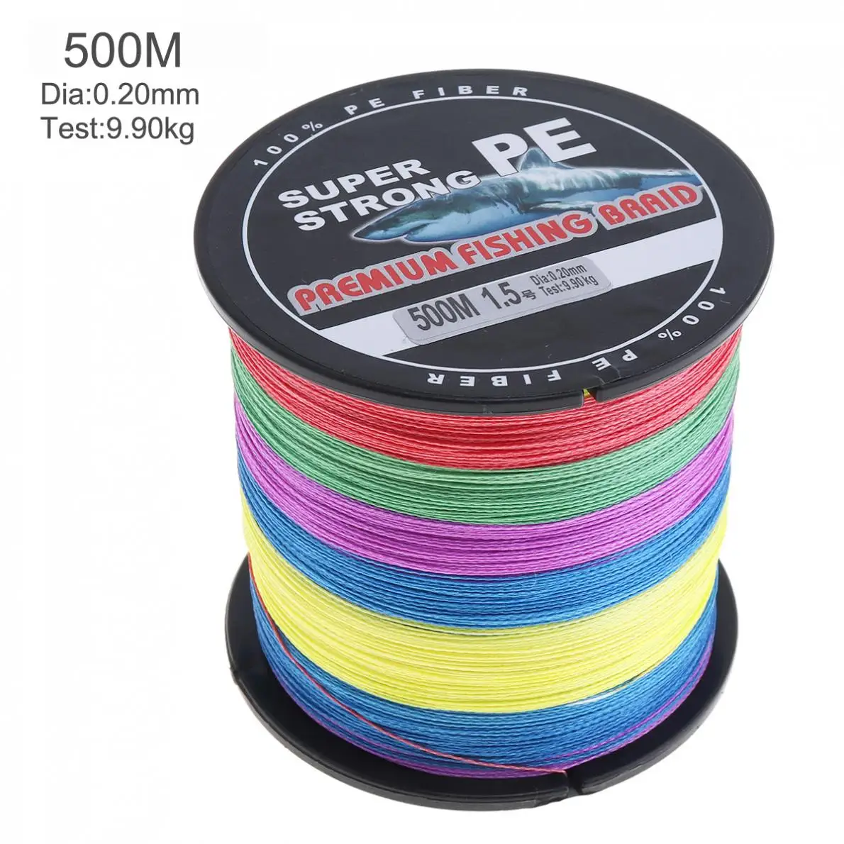 

500 м многоцветная сверхпрочная рыболовная леска, 4 пряди, плетеная полиэтиленовая рыболовная леска, многонитевая леска