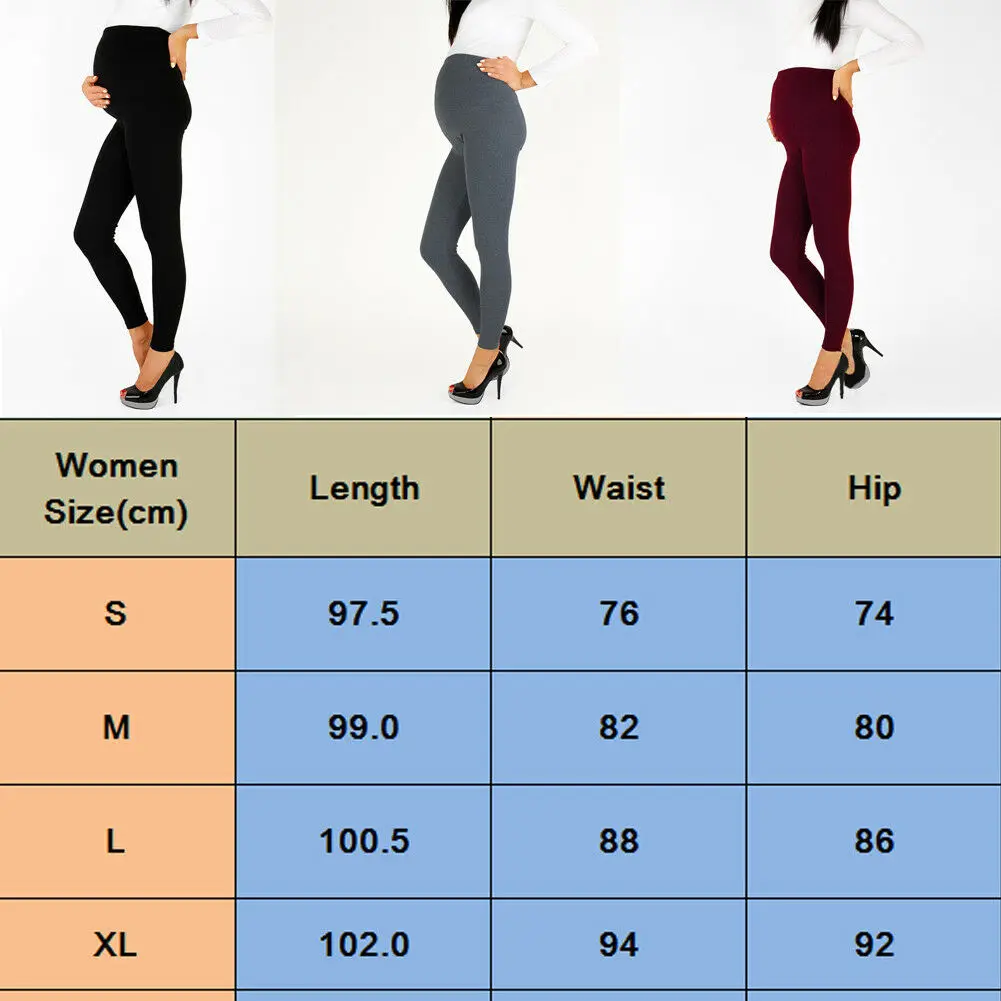 3 Colors Adjustable Large Size Pregnant Women High Waist Casual Tight Leggings Pregnant Women Soft High Elastic Waist Leggings images - 6
