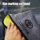 1 шт. полотенце для мытья автомобиля, не линяет, волосы, утолщенная Водонепроницаемая Абсорбирующая Ткань для Toyota Corolla Yaris Chr Auris Rav4 Prius Prado Avensis