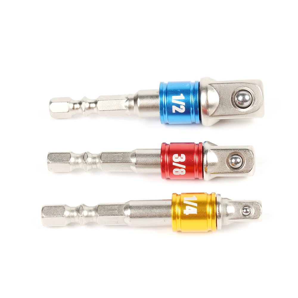 Набор ударных насадок для дрели 3 шт./компл. с шестигранным хвостовиком на 1/4 дюйма