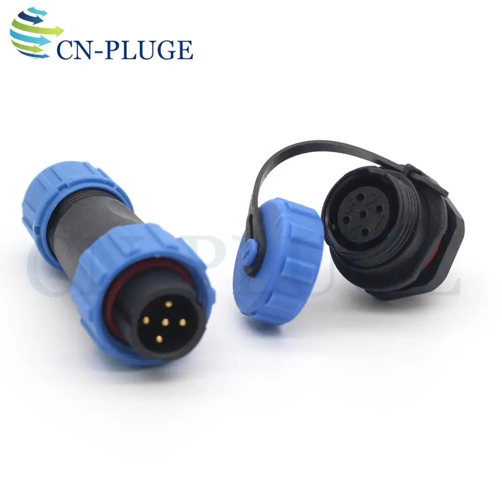 SP13 IP68 5 контактный Водонепроницаемый проводной разъем светодиодный питания