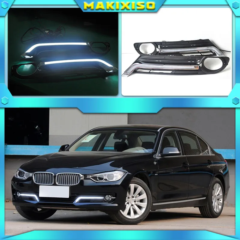 

1 Set LED DRL Daytime Running Lights Fog Driving Lamps Covers for BMW 3 series F30 F35 320 325 2013-2014