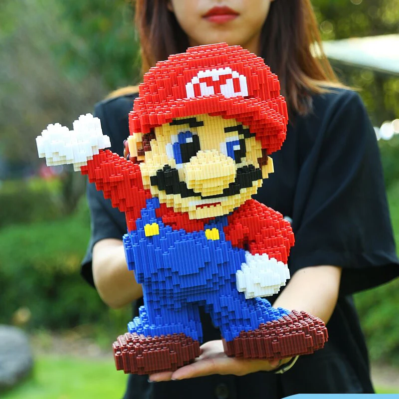 DUZ 8642 игра Супер Марио большая красная фигурка 3D модель 8498 шт DIY Мини Строительные