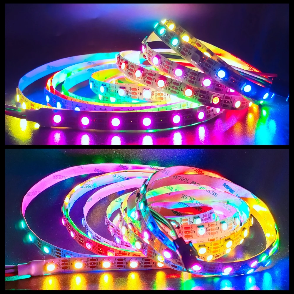 Индивидуально Модифицированная Светодиодная лента WS2812B RGB WS2812 PixeI светильник USB