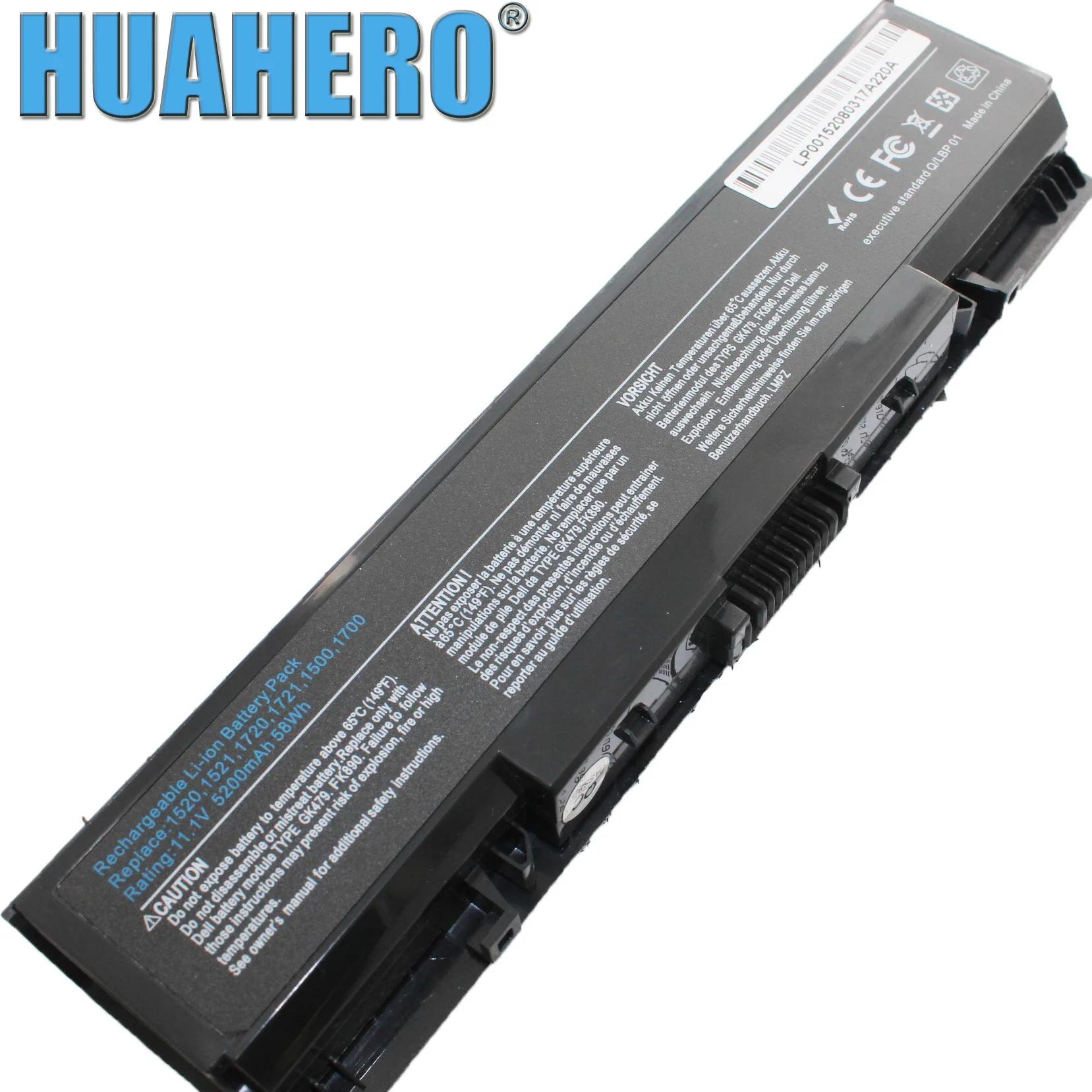 HUAHERO GK479 Батарея для Dell Inspiron 1520 1521 1720 1721 530s Vostro 1500 1700 Ноутбук FP282 GR986 312 0594 0590