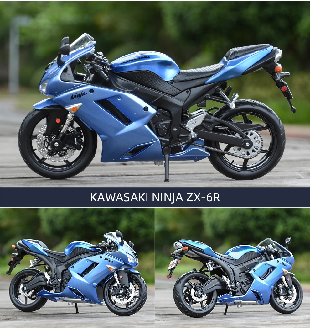 Maisto 1:12 Kawasaki Ninja Blue Синий литой под давлением модель мотоцикла из сплава игрушки