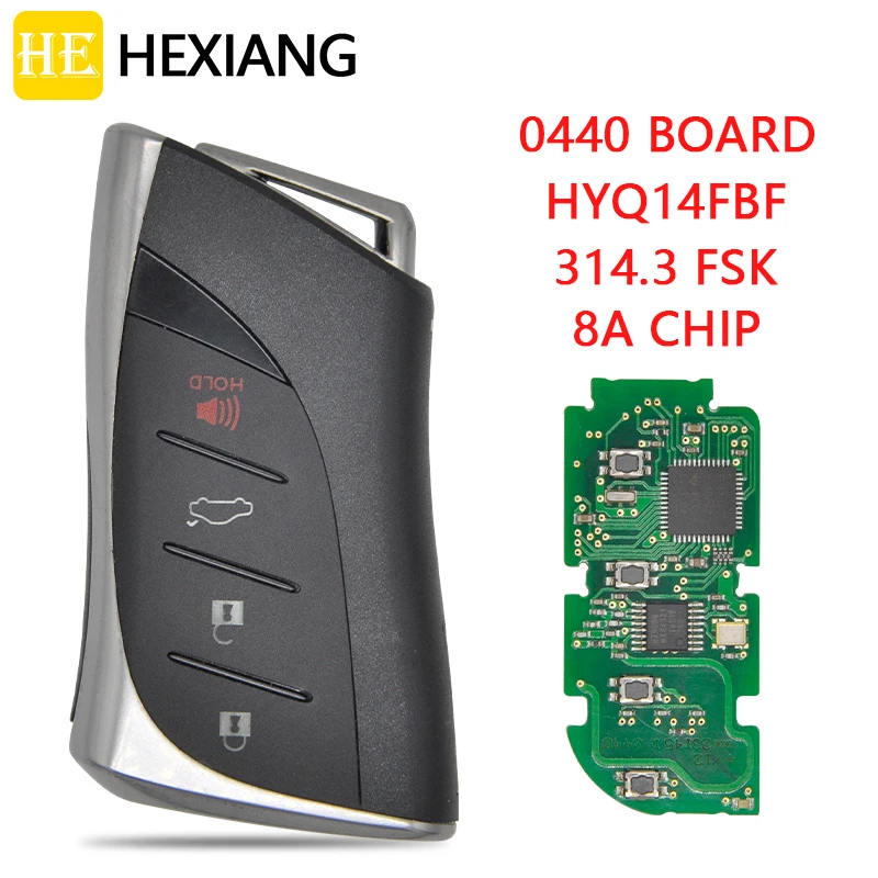 HE Xiang Car Remote Control Samrt Key For US Toyota EX350 LS500H 2018 2019 HYQ14FBF Board 0440 314.3FSK 8AChip Promixity Card | Автомобили