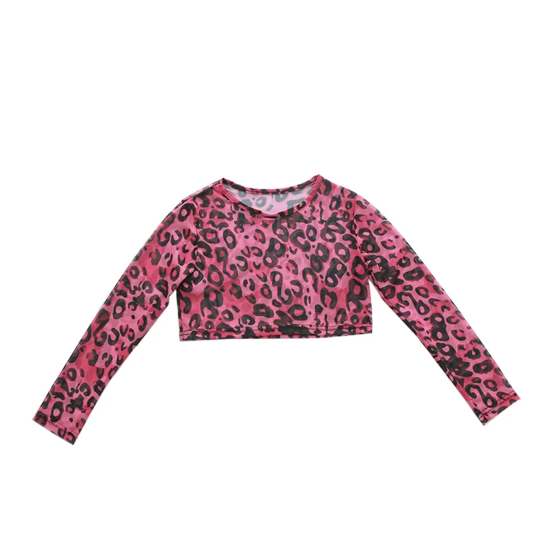 

Modern Jazz Dancing Clothes Girls Crop Tops Long Sleeve Black Skirt Cheerleader Performance Wear Street Dance Rave Outfit BL6062