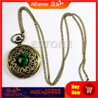 Винтаж стимпанк Ретро Бронзовый дизайн карманные часы Кварцевый кулон ожерелье подарок