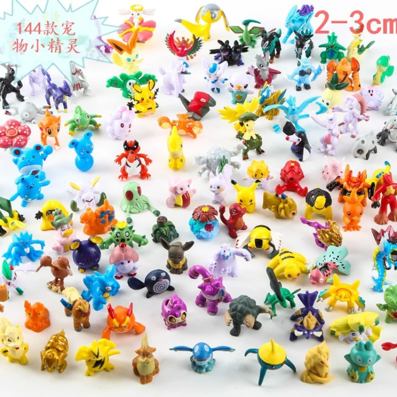 

144Pcs Styles Not Repeating Pokemon Model Figures Collection 2-3cm Pokemon Pikachu Anime Figure Toys Dolls Child Christmas Gif
