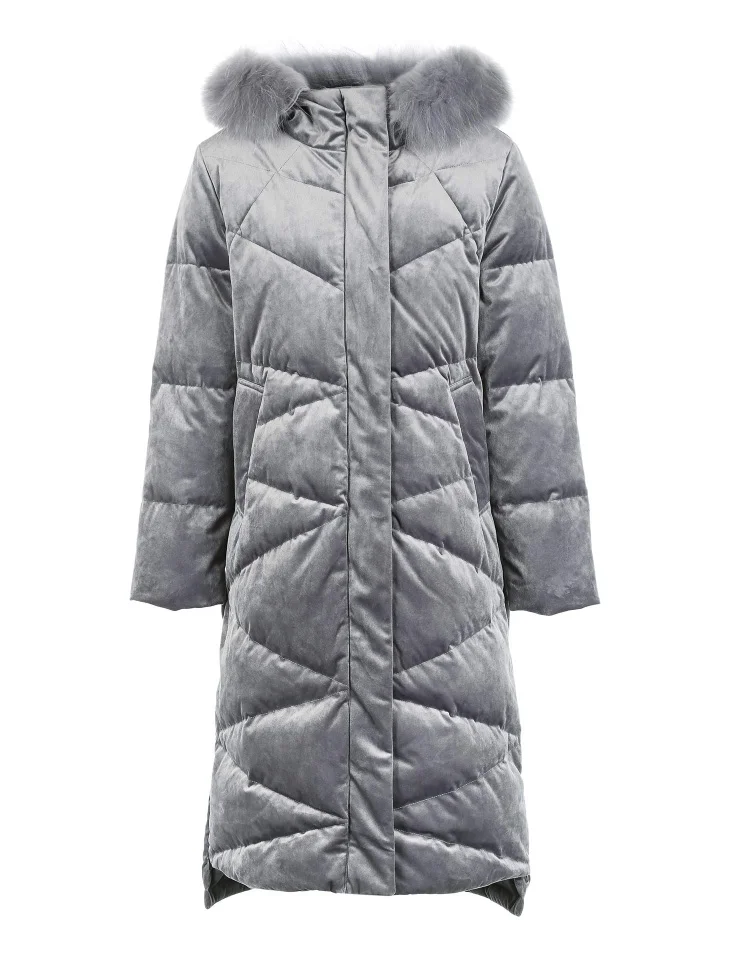 Vero Moda женский контрастный длинный толстый пуховик с капюшоном из меха енота | 318312508