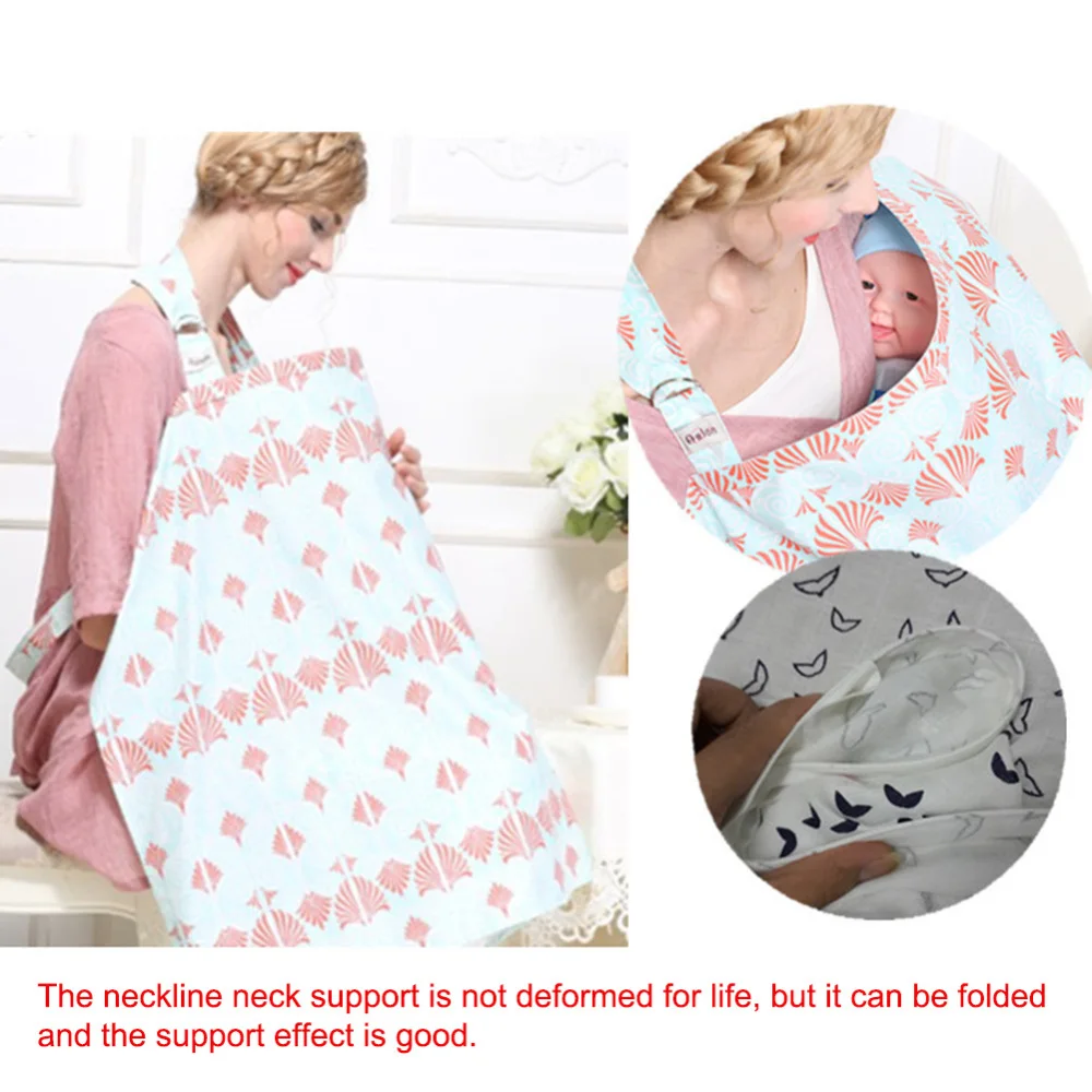 

Baby Nursing Cover for Breastfeeding Wide Hooter Hider Breathable Cotton Waves