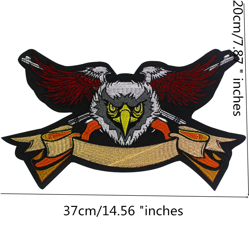 Нашивка для одежды мотоциклетная Байкерская в стиле панк с вышитым орлом | Дом и