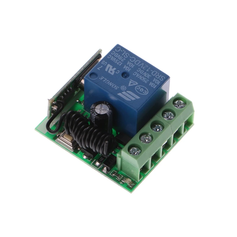 

433Mhz Universal Wireless Remote Control Switch DC 12V 10A 1CH Relay Receiving Module Electronic Measuring Instrument