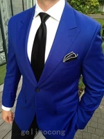 new royal blue mens blazer jackets business suit jackets wedding suit jacket groom costume prom party blazer terno masculino