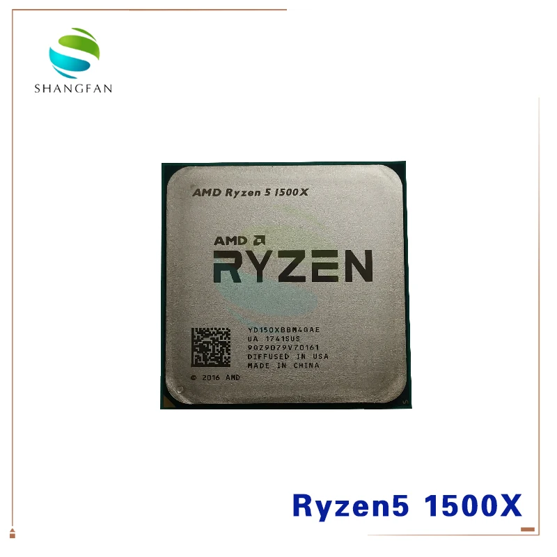 Процессор AMD Ryzen 5 1500X R5 1500X3,5 GHz четырехъядерный процессор L3 = 16M 65W YD150XBBM4GAE Socket AM4 с охлаждающим вентилятором