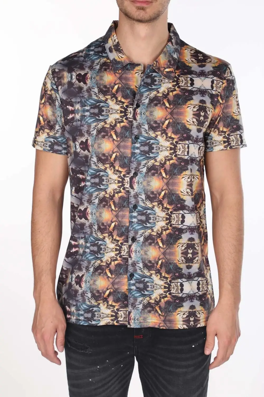 

Markapia Colorful Patterned Short Sleeve Shirt