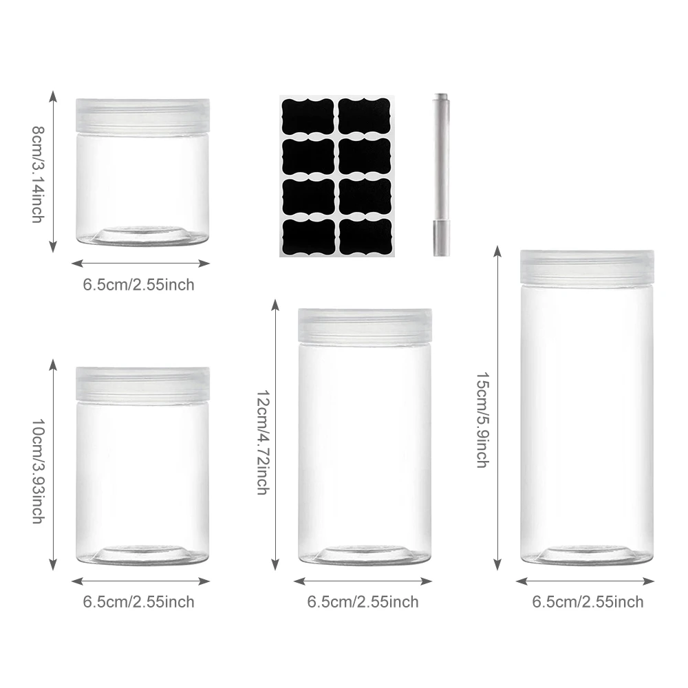 

Food Storage Sealed Ring Bottles Kitchen Storage Box Transparent Candy Grains Nuts Food Canister Keep Fresh New Clear Container