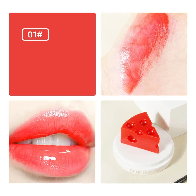 

Cute Cheese Shape Moisturizer makeup Lipstick Sexy Lip Balm Cream Protector Lip Line Long Lasting Women Makeup Lip Tint Cosmetic