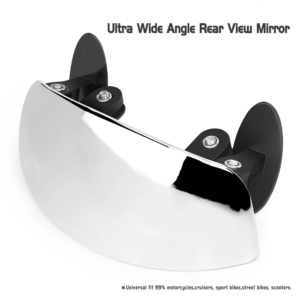 Зеркало заднего вида мотоцикла хромированное 180 ультра голографическое
