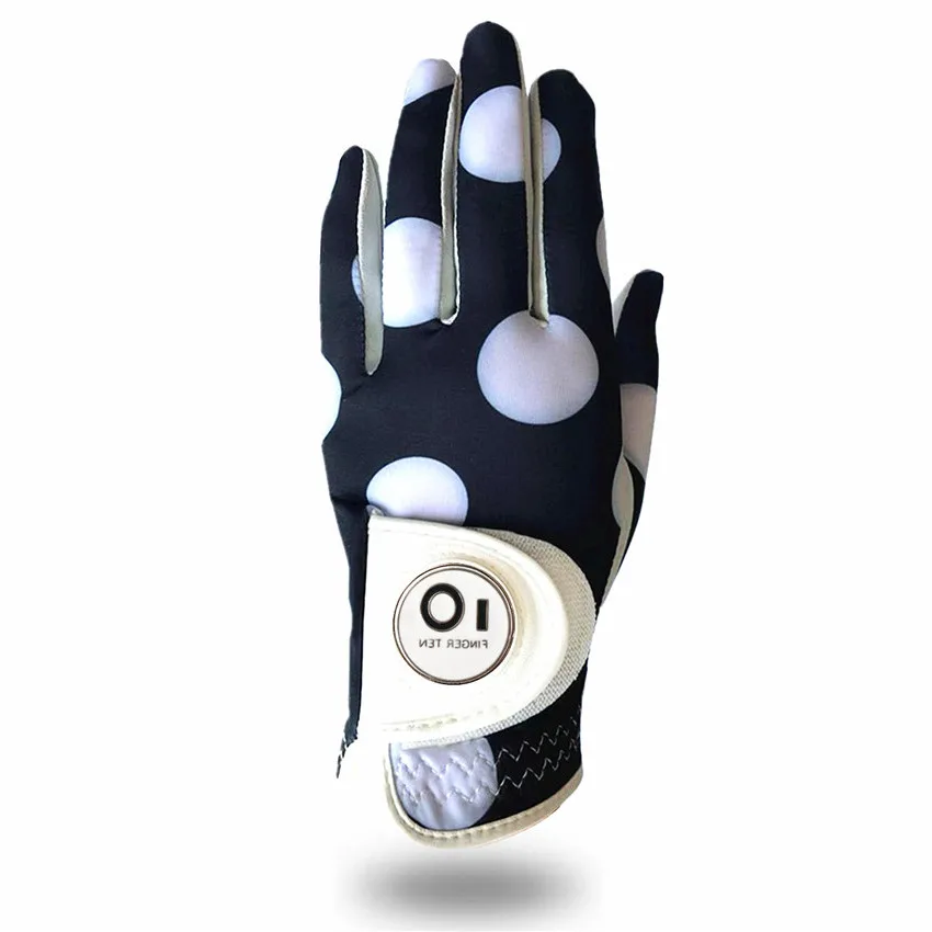 Worn on Left Hand Перчатки для гольфа, женские, для левой руки, для правой руки, с шариковым маркером, перчатка для леди, классические, Rh Lh, Weathersof, для захвата, кожа, для девушек, для игры в гольф, Размеры s m l xl - Цвет: Worn on Left Hand