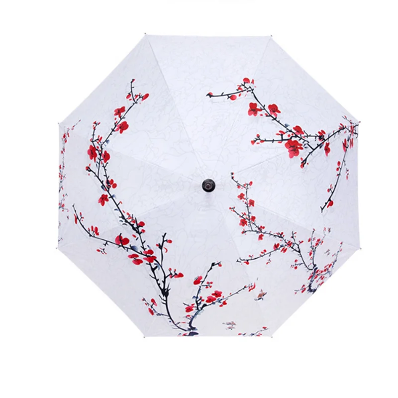 Китайский древний длинный зонтик от дождя и солнца женский складной с