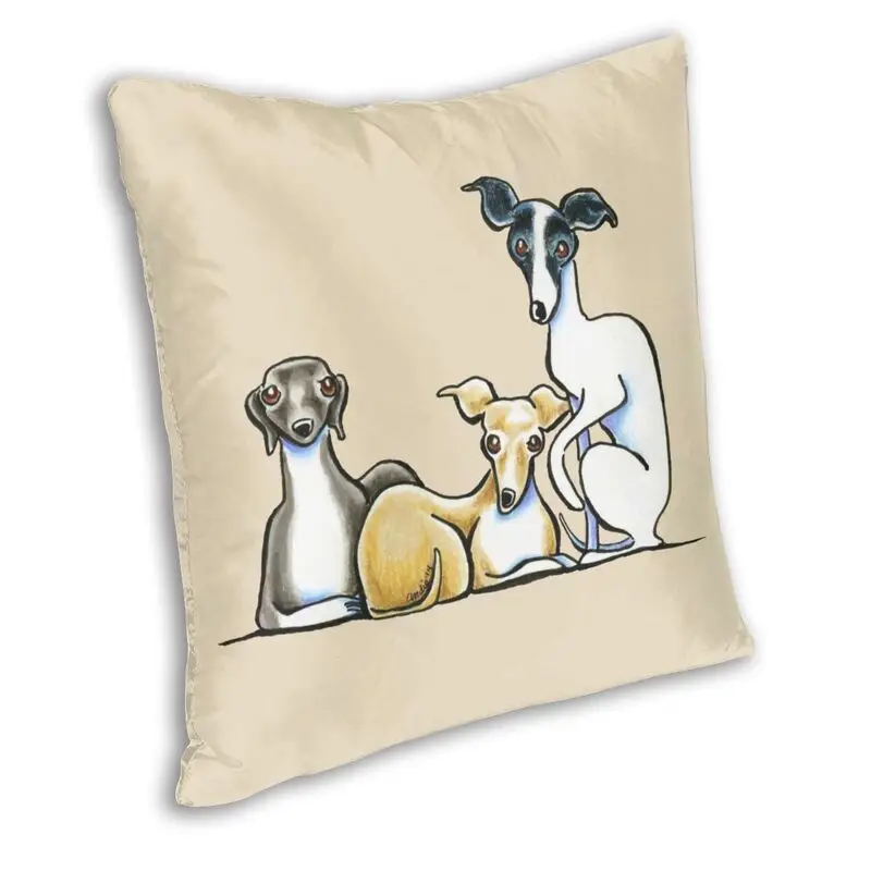 Итальянская подушка Greyhound Trio чехол украшение 3D с двойным боковым принтом милый