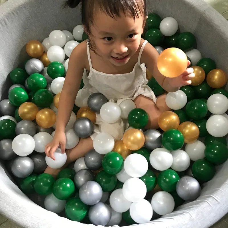 Золотой Океанский шар мячик для сухого бассейна мелкий розовый бледно голубой