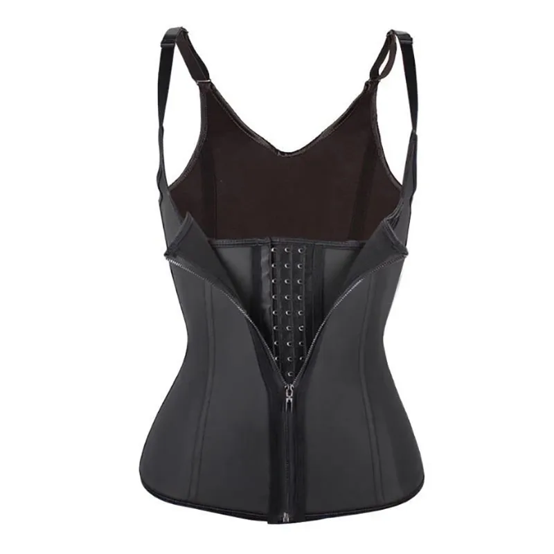 

Women Waist Trainer Corset Femme Zipper Vest Body Shaper Cincher Tank Top Slimming Underwear With Strap